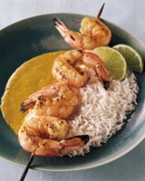 Grilled Colossal Shrimp with Coconut Milk Curry BBQ Recipe